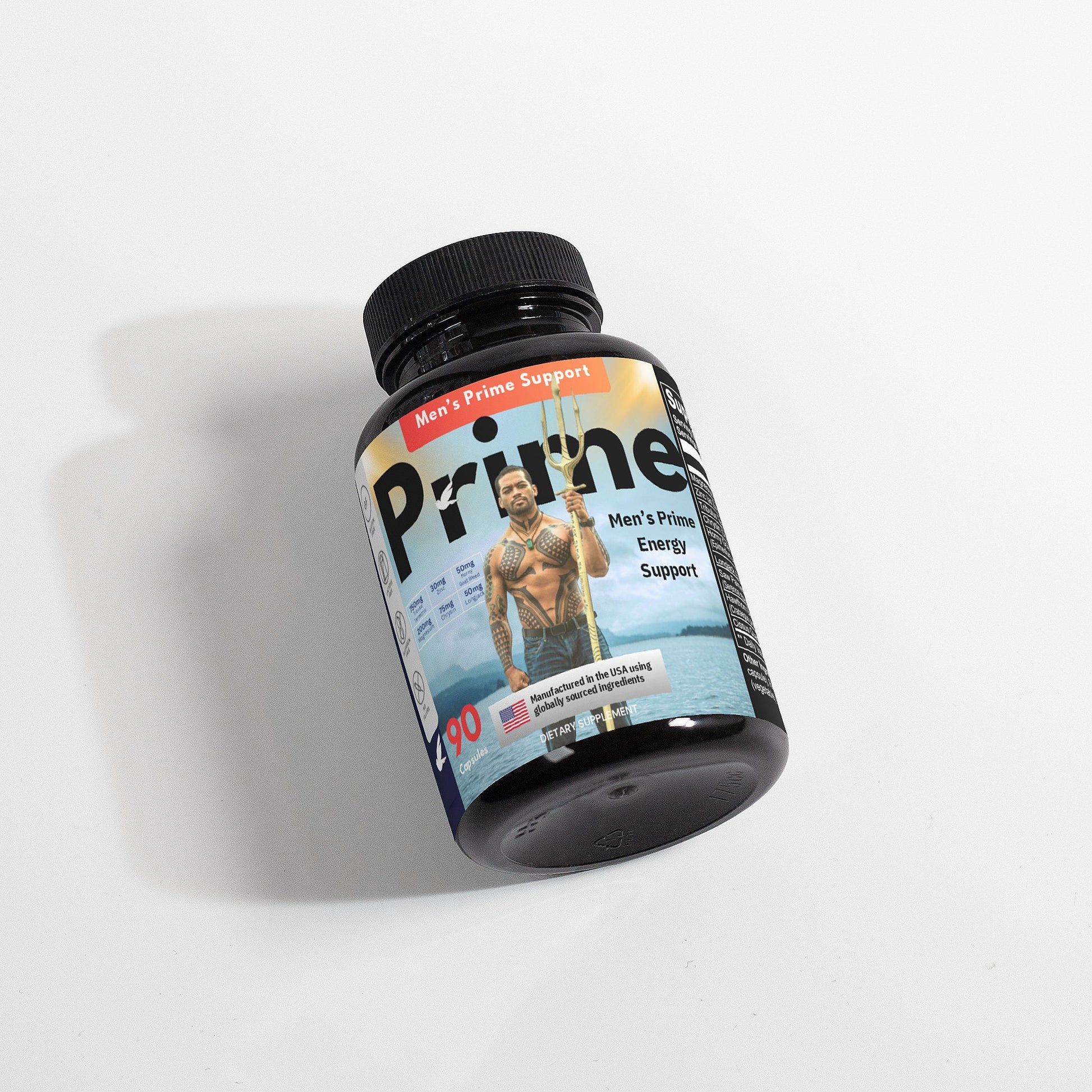 Men’s Prime Energy Support | Herbal Complex with Tribulus, Longjack, Saw Palmetto & Zinc | 90 Capsules | Made in USA