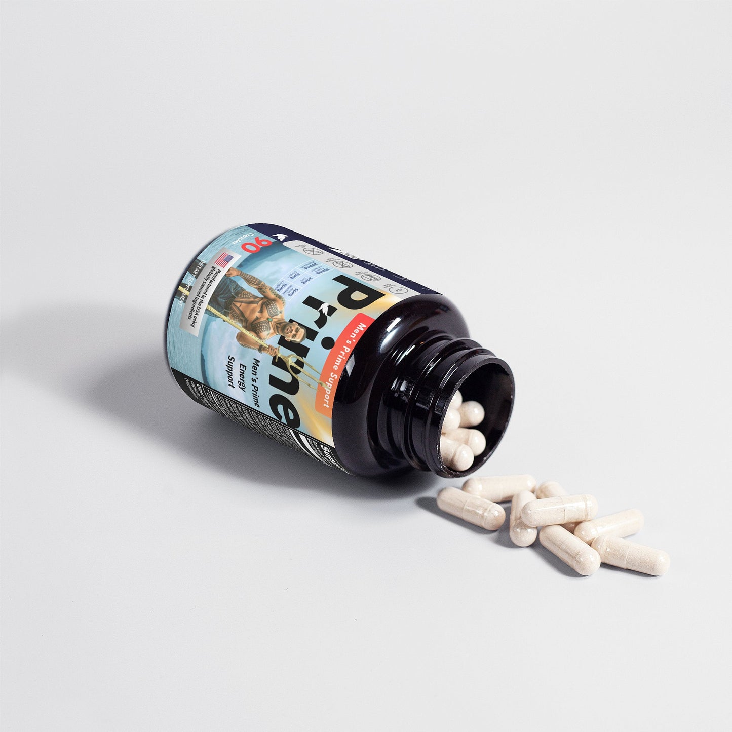 Men’s Prime Energy Support | Herbal Complex with Tribulus, Longjack, Saw Palmetto & Zinc | 90 Capsules | Made in USA