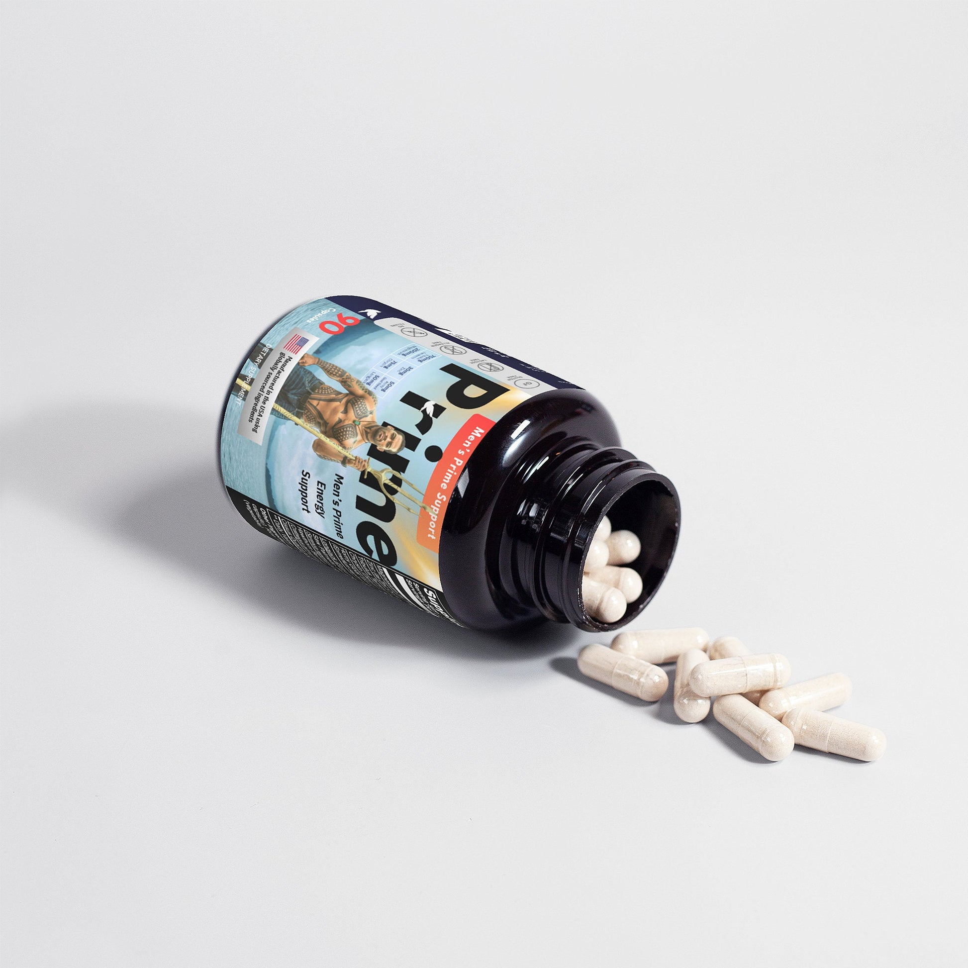 Men’s Prime Energy Support | Herbal Complex with Tribulus, Longjack, Saw Palmetto & Zinc | 90 Capsules | Made in USA