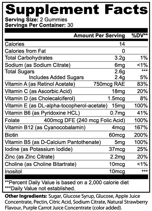 Multivitamin Bear Gummies (Adult)Â