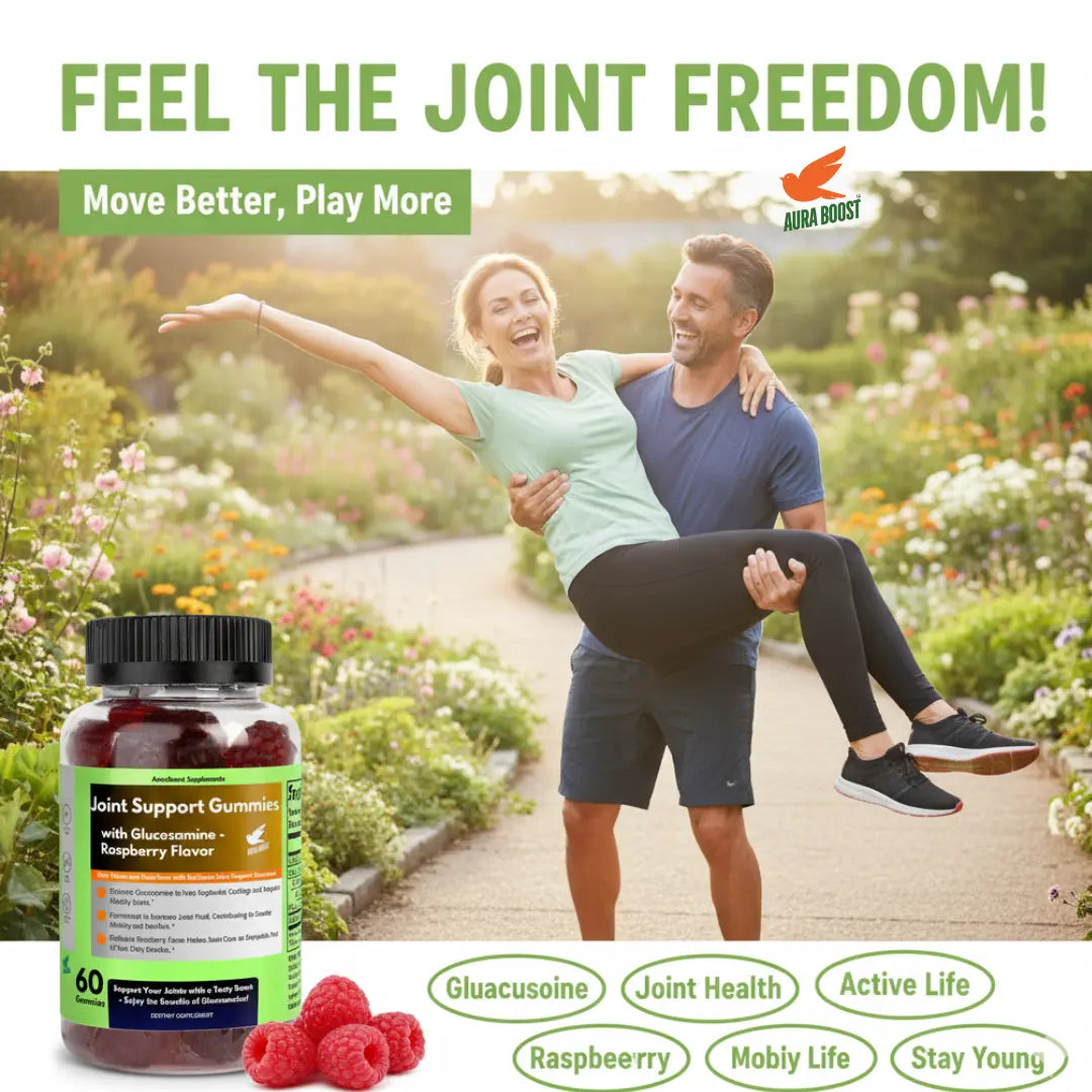 Joint Support Gummies with Glucosamine - Raspberry Flavor