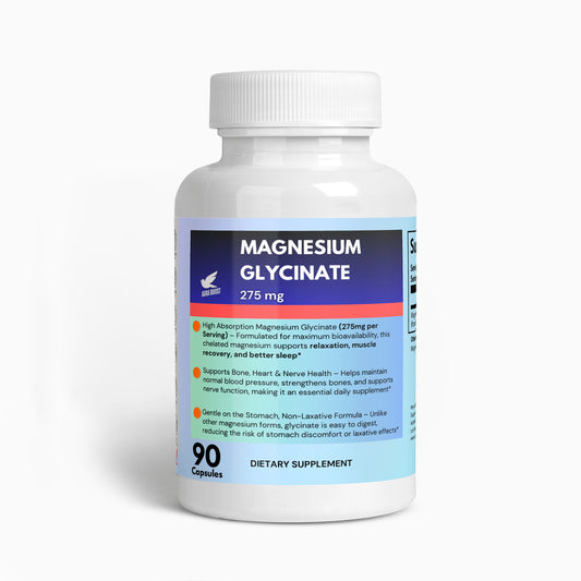 Magnesium Glycinate Capsules - 200mg High Absorption Magnesium