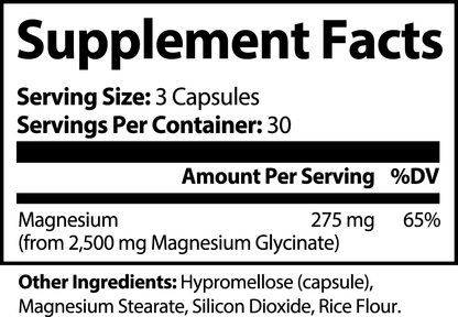 Magnesium Glycinate Capsules - 200mg High Absorption Magnesium