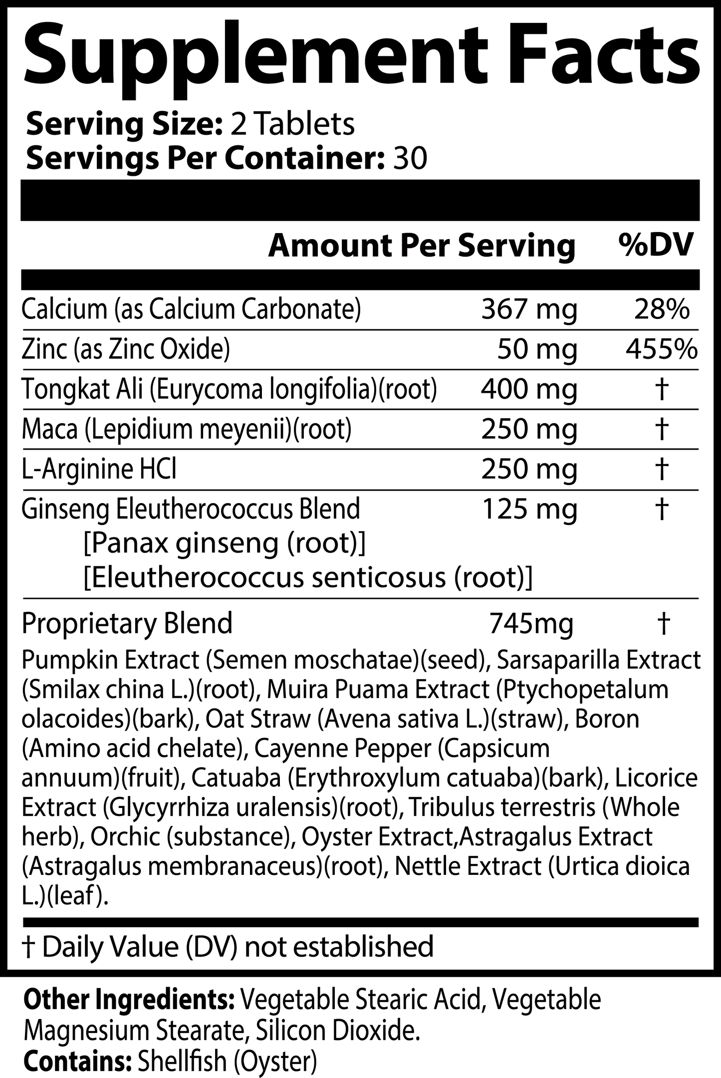 Male Enhancement Supplement for Men – Libido Booster with Tongkat Ali, L-Arginine, Maca – Stamina & Performance Support – 60 Tablets – Made in USA